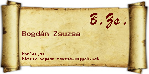 Bogdán Zsuzsa névjegykártya