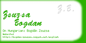 zsuzsa bogdan business card